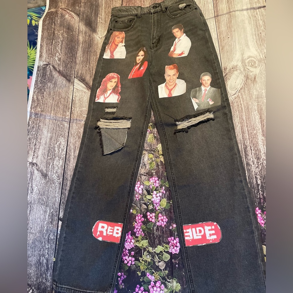 Rebelde (RBD) Custom Black Jeans
